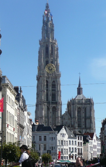 Cathedral With Unfinished Tower. Antwerp. Belgium